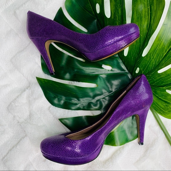 Vince Camuto Shoes - Vince Camuto Purple Reptile Print Pump